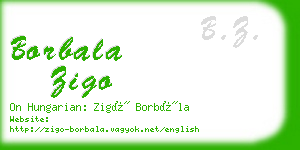 borbala zigo business card